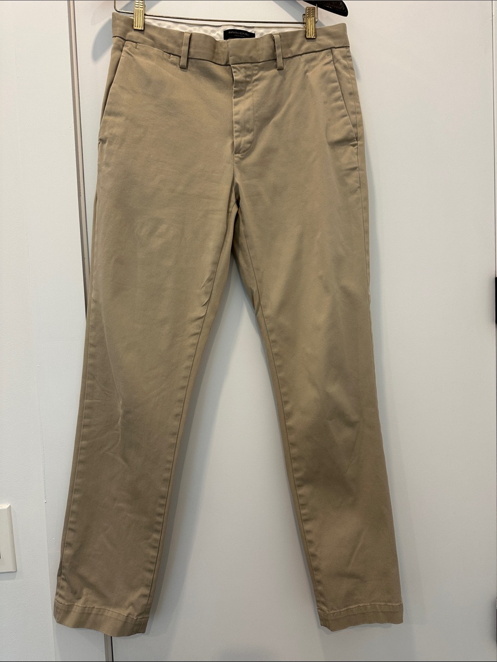 Banana Republic Men's Khaki Straight-Leg Chinos